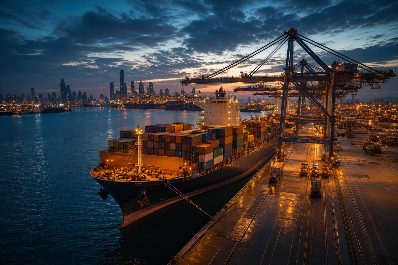 Export logistics at port